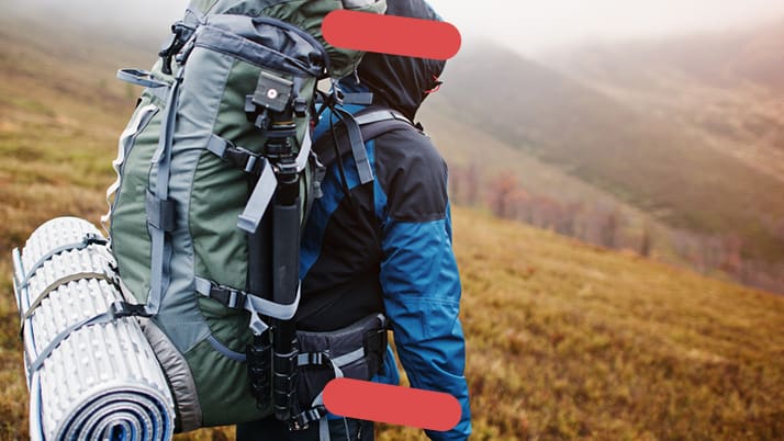 Hiker in countryside