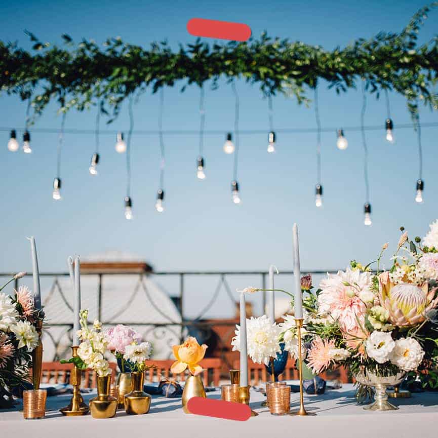 Pinecone display on table